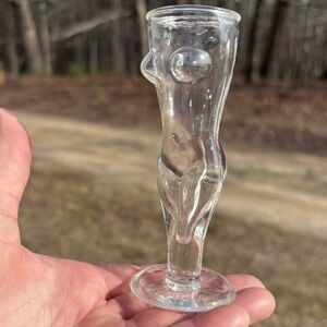 Vintage Naked Lady Clear Shot Glass!